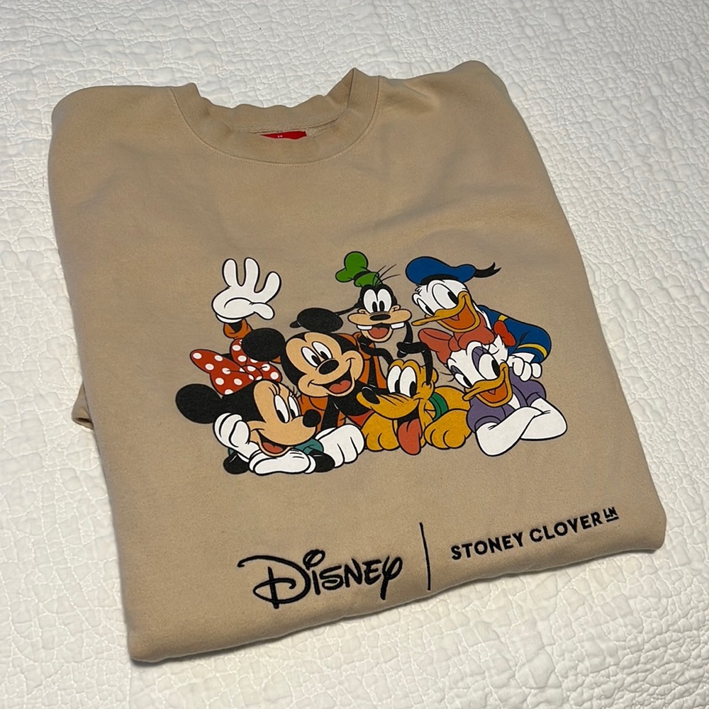 Stoney Clover Lane Tan Disney Crew Neck Sweater